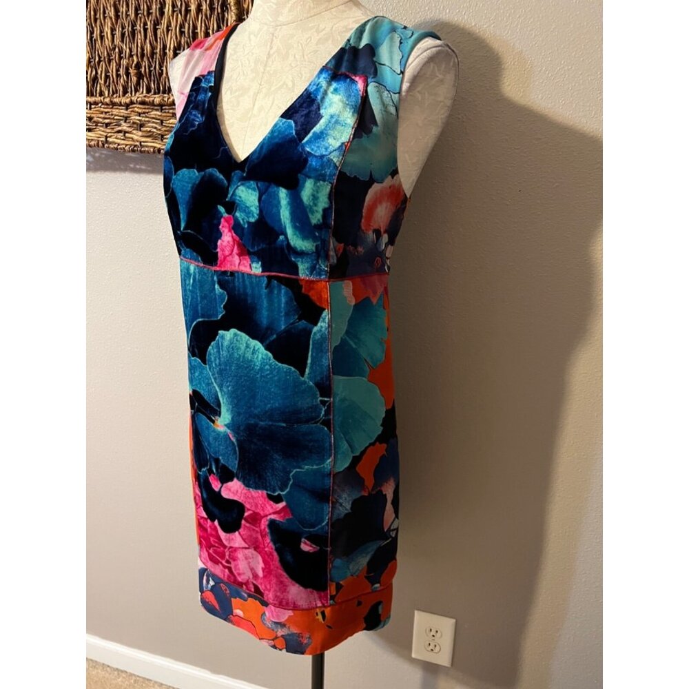 Anthropologie Leifstodottir Dress 8 Silk Blend Sleeveless Mixed Media Colorful - Picture 4 of 13